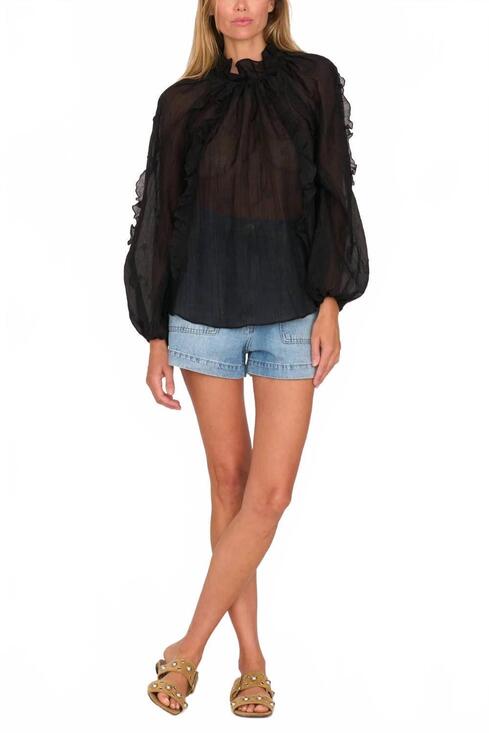 SECULAR Tops - NEW SECULAR priscilla shirt in black